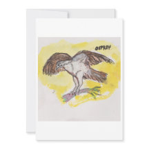 Tarjeta de saludo águila pescadora