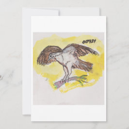 Tarjeta de saludo águila pescadora