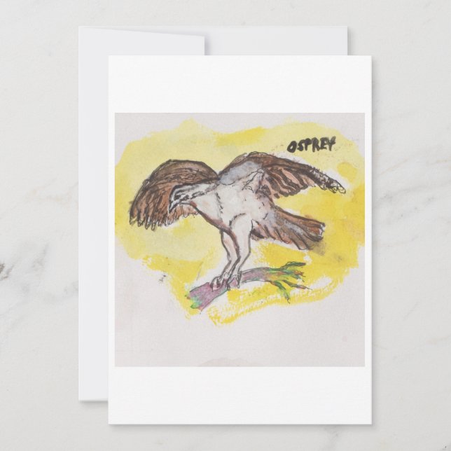 Tarjeta de saludo águila pescadora (Anverso)
