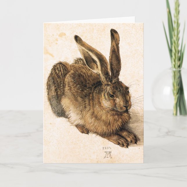 Tarjeta de saludo Albrecht Durer Young Hare (Anverso)
