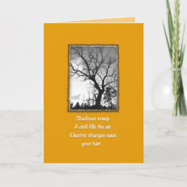 Tarjeta de saludo All Hallow' Eve Tree & Wraith