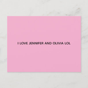 TARJETA DE SALUDO AMO A JENNIFER Y OLIVIA
