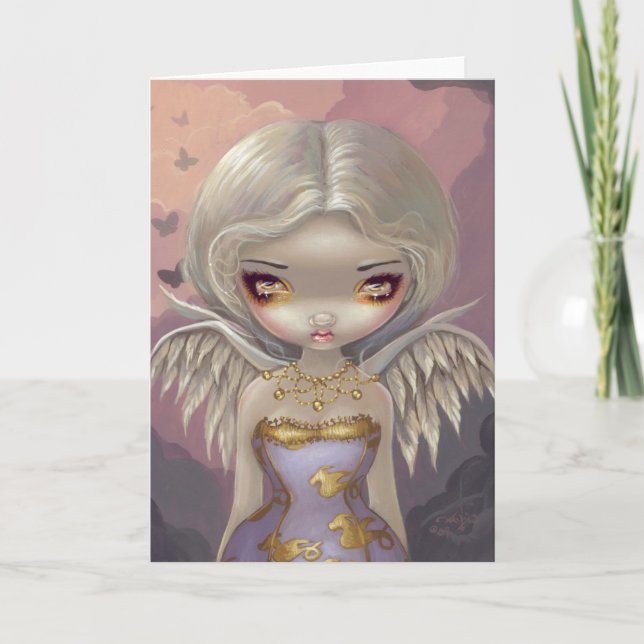 Tarjeta de saludo "Angel in Lilac" (Anverso)