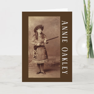 Tarjeta de saludo Annie Oakley Sharpshooter
