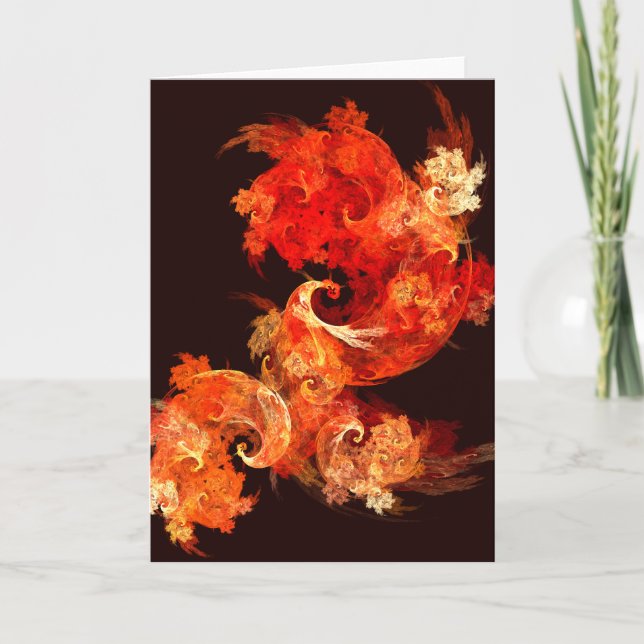 Tarjeta de saludo artístico con canapés de baile (Anverso)