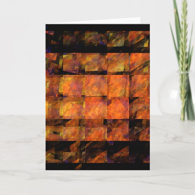 Tarjeta de saludo artístico de resumen de pared (Anverso)