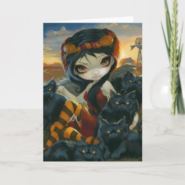 Tarjeta de saludo "Autumn Kitties" (Anverso)