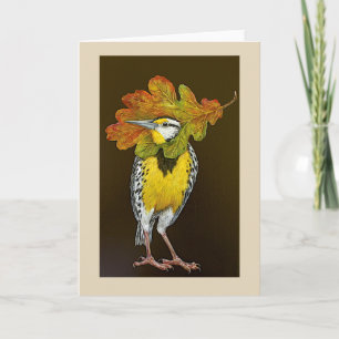 Tarjeta de saludo Autumn Meadowlark