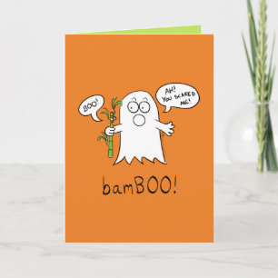 Tarjeta de saludo BamBOO Ghost Halloween