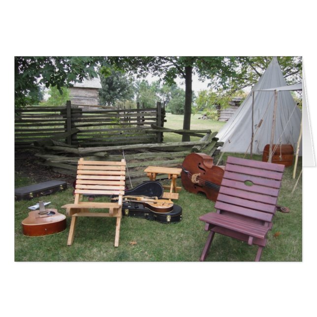 Tarjeta de saludo Band Camp de músico (Anverso (Horizontal))