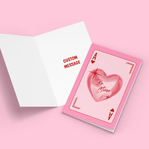 Tarjeta de saludo Be Mine Heart Personalizado