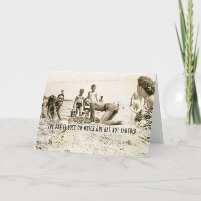 Tarjeta de saludo BEACH FROLICS (Anverso)