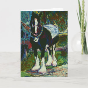 Tarjeta de saludo Bella Artes - Caballo Shire