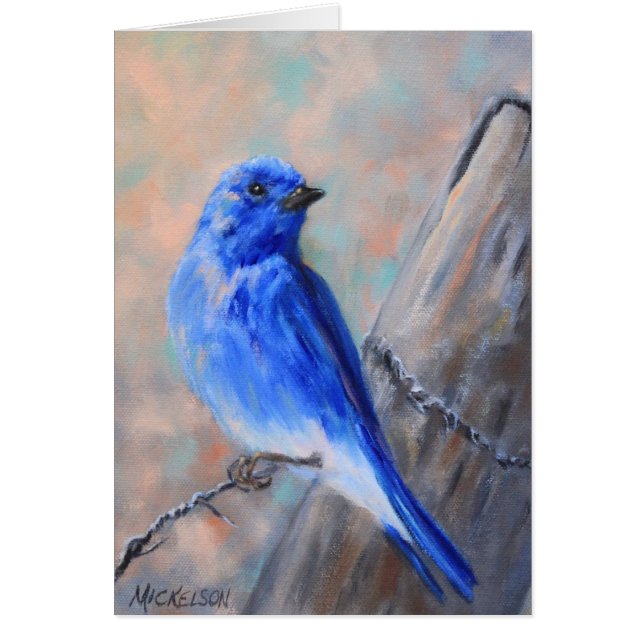 Tarjeta de saludo Bella Artes Mountain Bluebird (Frente)