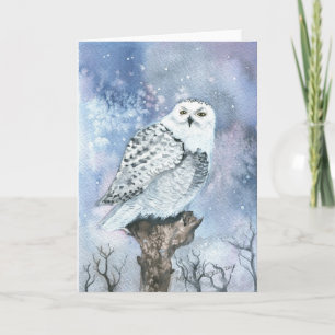 Tarjeta de saludo Bella Artes Snowy Owl