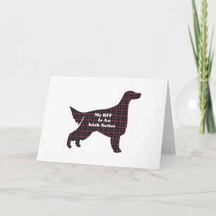 Tarjeta de saludo BFF de Setter Irlandés