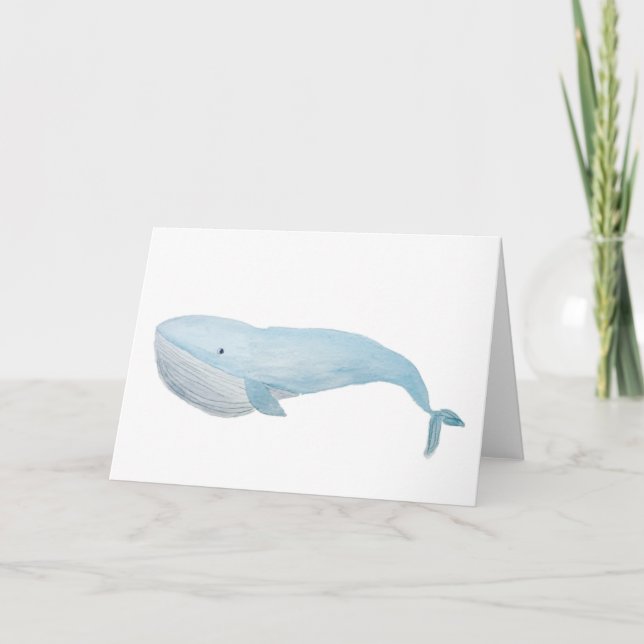 Tarjeta de saludo Big Blue Whale (Anverso)