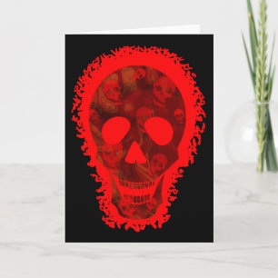 Tarjeta de saludo Big Skull Red