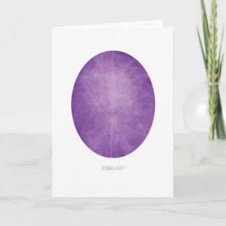 Tarjeta de saludo Birthstone - Ametist - Marzo