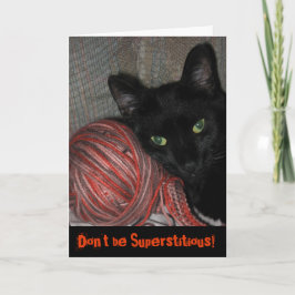 Tarjeta de saludo Black Cat Halloween
