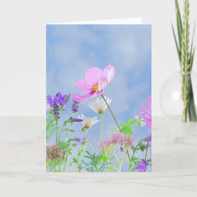 Tarjeta de saludo Blank Wild Flowers (Anverso)