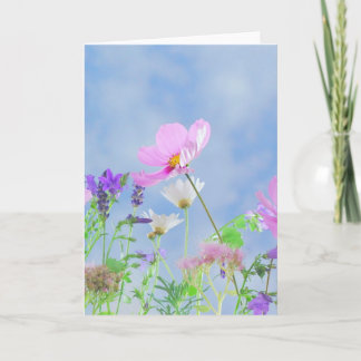 Tarjeta de saludo Blank Wild Flowers