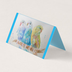Tarjeta de saludo Blue Budgerigar Budgerigar Budgi