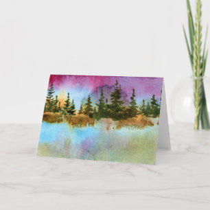 Tarjeta de saludo "Blue Fog Piney Cliff"