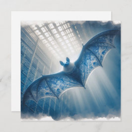 Tarjeta de saludo Blue Porcelain Bat