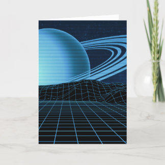 Tarjeta de saludo Blue Retrowave