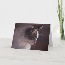 Tarjeta de saludo Bon Jovi Kitty Original Cat Art