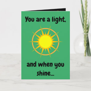 Tarjeta de saludo 'Brillante brillante'