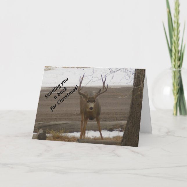 Tarjeta De Saludo Buck For Navidades (Anverso)