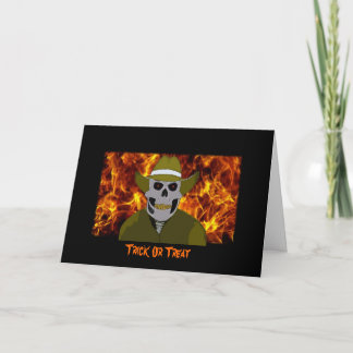Tarjeta de saludo Cabots Skull Cowboy