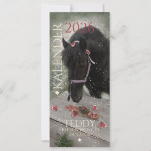 Tarjeta de saludo Calendario Caballo - 2026