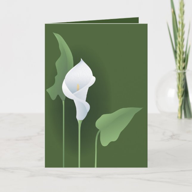 Tarjeta de saludo Calla Lily (Anverso)