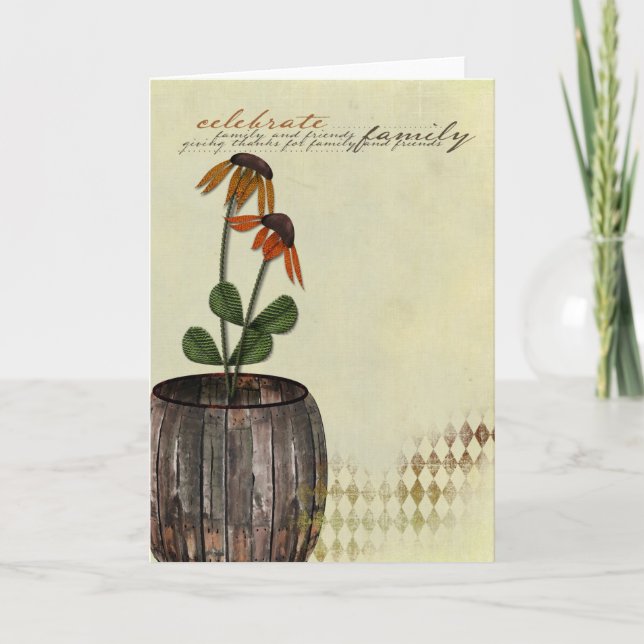 Tarjeta de saludo campestre (Anverso)