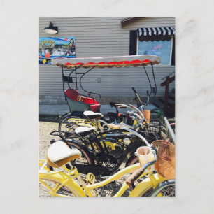 Tarjeta de saludo "Carro de golf en la isla del ba