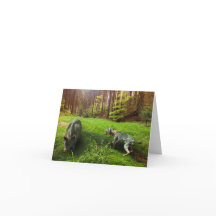 Tarjeta de saludo Catahoula y Wild Hog