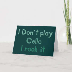 Tarjeta de saludo Cello Rock It