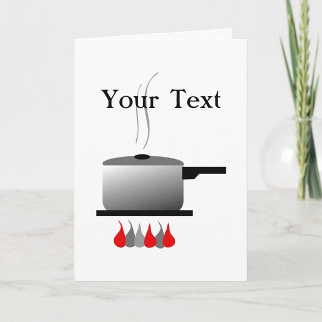 Tarjeta de saludo Chef Cooking Pot (Anverso)
