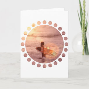 Tarjeta de saludo Chica Surfer