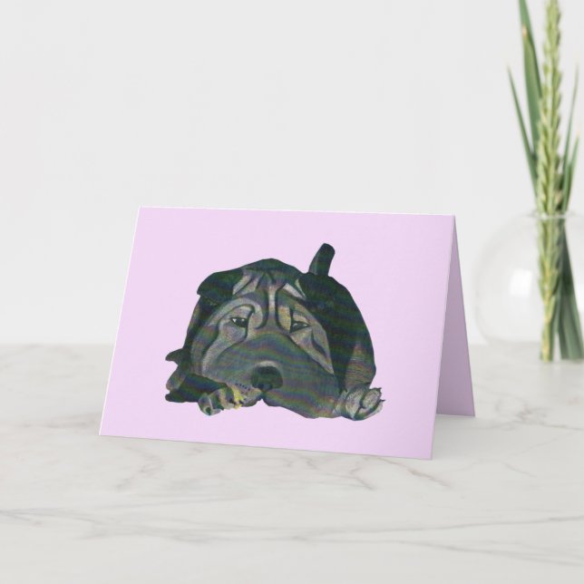 Tarjeta de saludo chinche chino chino-chinche chat (Anverso)