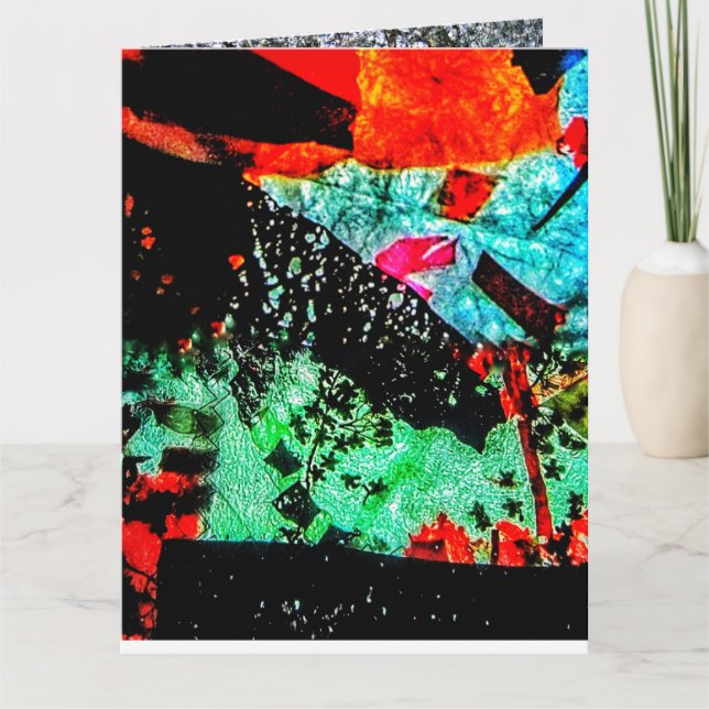 Tarjeta de saludo clara y tranquila, resumen de fl (Anverso)