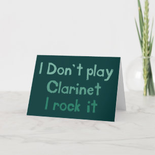 Tarjeta de saludo Clarinet Rock It