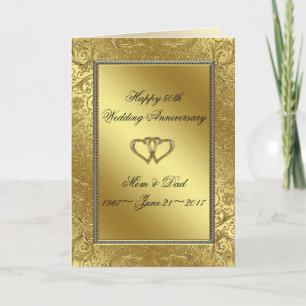 Tarjeta de saludo clásica del aniversario del Boda