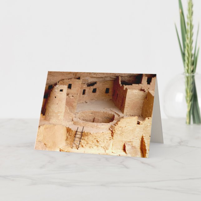 Tarjeta de saludo Cliff Palace Kiva Closeup Blank (Anverso)