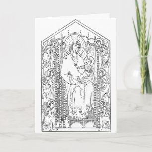 tarjeta de saludo color me mary y jesus