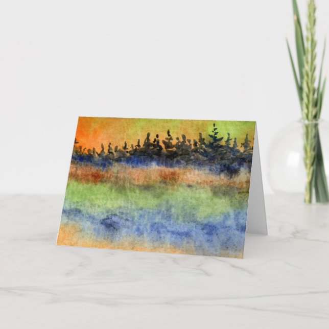 Tarjeta de saludo "Colored Lake Mist" (Anverso)