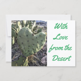 Tarjeta de saludo con amor desde el desierto
